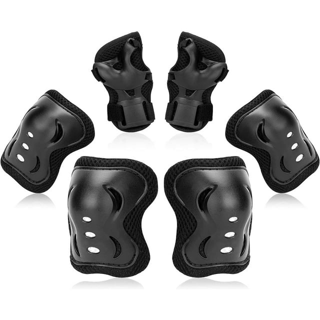 Jeexi 6 Pack Knee & Elbow Pads for Kids Youth Children Guards
