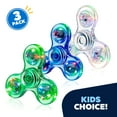 thumbnail image 1 of Jeexi LED Light Fidget Spinner - 3 Pack, Lighting Fidget Hand Finger Spinner Toy - Stress Reduction and Anxiety Relief Great Gif for Children, Kids & Adults, 1 of 7