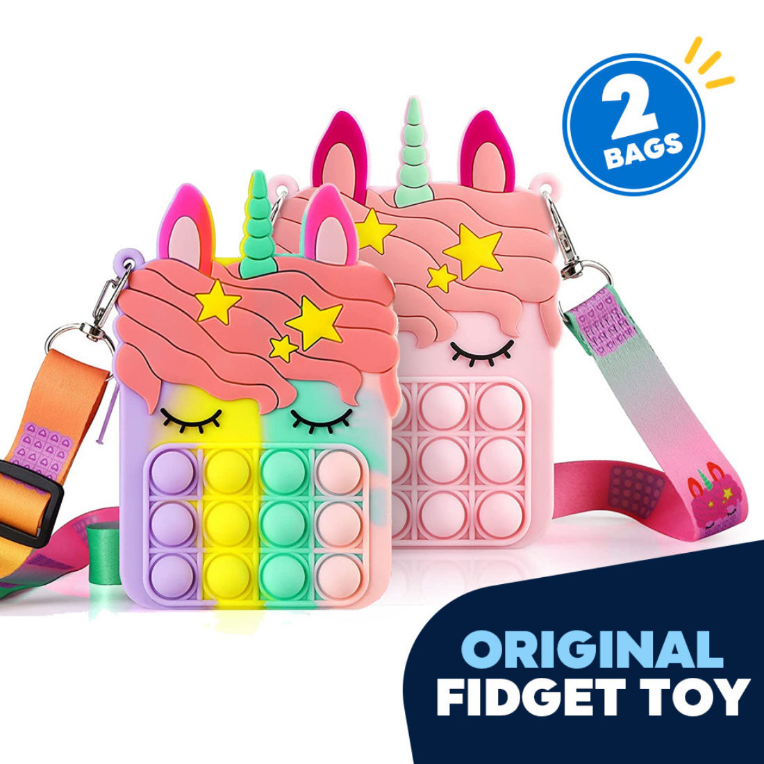 Fidget Purse, 35 Pack Fidget Toys Party Favors for Kids 8-12 Girl Gifts Pop  Unic