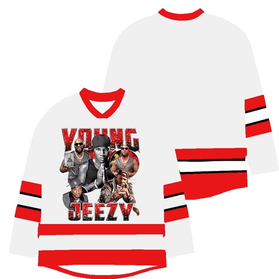 Jeezy Pic Merch Jersey V-Neck Sweatshirts Cosplay Women Men Fashion Winter Long Sleeve Y2K Top