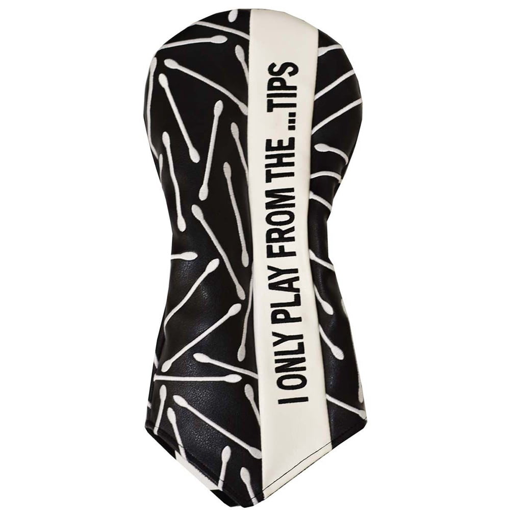 Jef World Of Golf Deluxe Driver Headcover 460cc Club Cover - Tips Black/White -