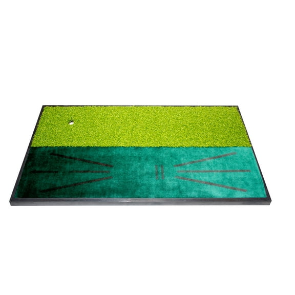 Jef World of Golf Training Hitting Mat with Swing Path Indicator