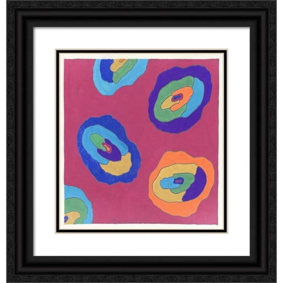 Jef de Schilder 15x16 Black Ornate Wood Framed Double Matted Museum Art Print Titled - Creations Pl.12 (1945)