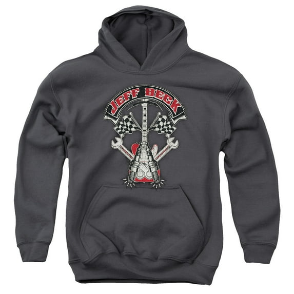 Jeff Beck Beckabilly Guitar Youth Pullover Hoodie Sweatshirt Charcoal