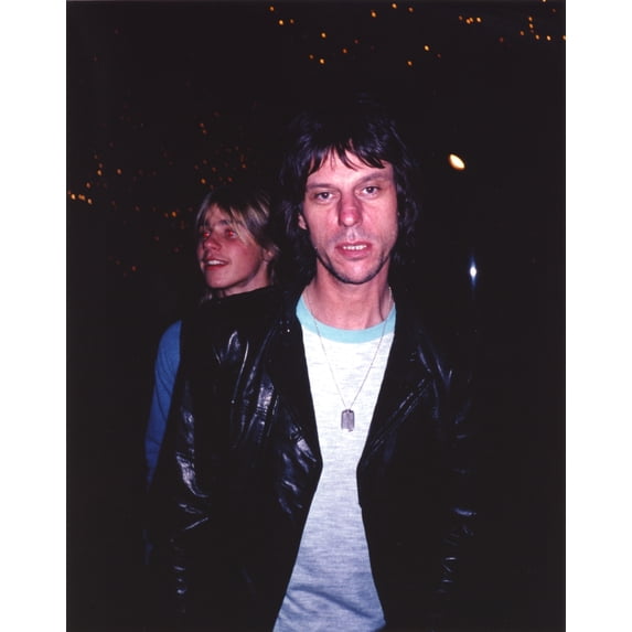 Jeff Beck Candid Shot in Black Sport Coat and White Ringer T-Shirt Photo Print (24 x 30)