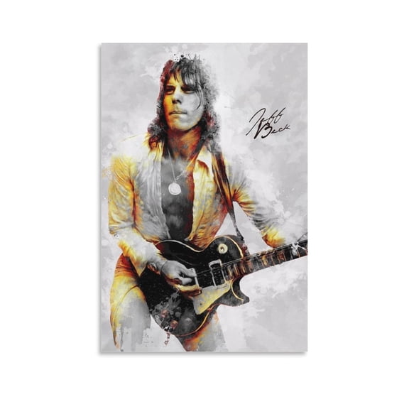 Jeff Beck Poster Canvas Poster Print Photo Art Painting Canvas Poster Home Decorative Bedroom Modern Decor Posters Gifts 08x12inch(20x30cm)
