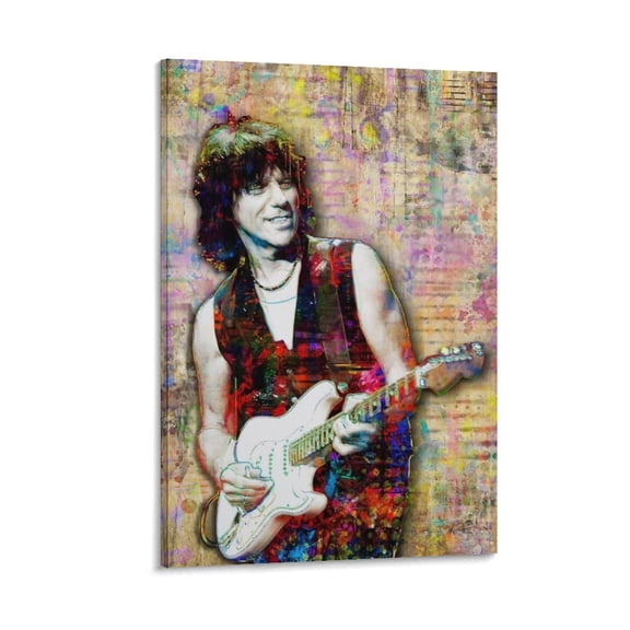 Jeff Beck Poster Canvas Posters Art Print Wall Photo Paint Poster Hanging Picture Family Bedroom Decor Gift 24x36inch(60x90cm)
