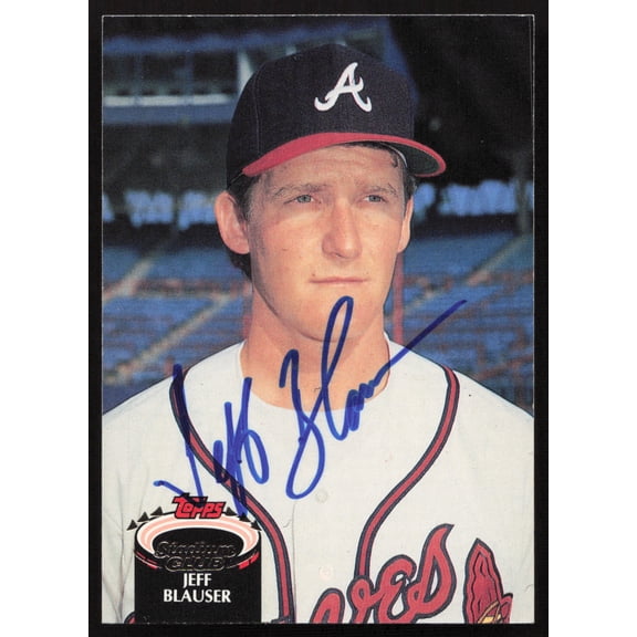 Jeff Blauser Autographed 1992 Stadium Club Card #168 Atlanta Braves SKU #264179