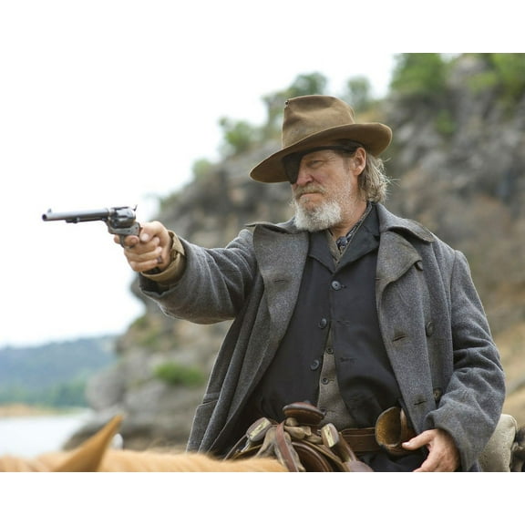 Jeff Bridges In True Grit Pointing As Rooster Cogburn Eye Patch 24X36 Classic Hollywood Poster