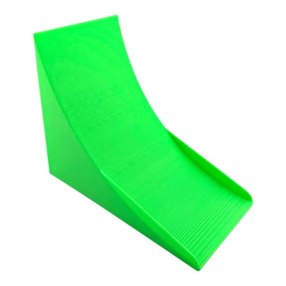 Jeff Did It - Compatible with Hot Wheels Monster Truck / Car - Free Style 2 Lanes Wide - Bright Green Stunt Ramp 1:64 Scale - Anti-Slip Rubber Feet