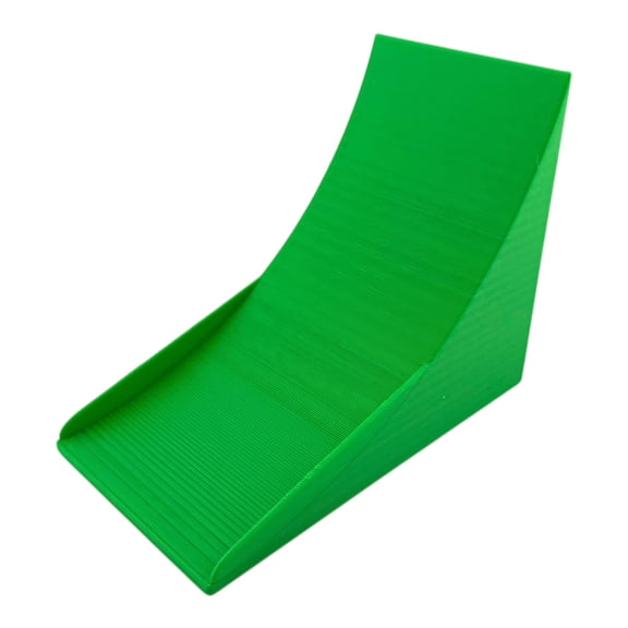 Jeff Did It - Compatible with Hot Wheels Monster Truck / Car - Free Style 2 Lanes Wide - Green Stunt Ramp 1:64 Scale - Anti-Slip Rubber Feet
