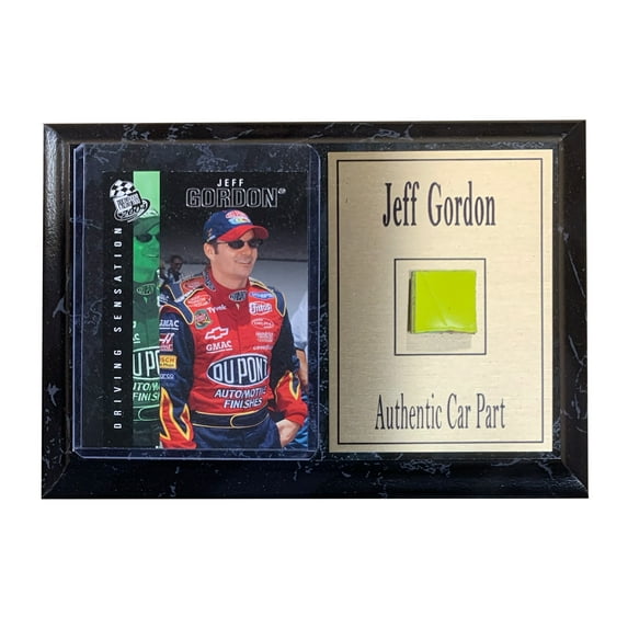 Jeff Gordan Racing Authentic Car Part Plaque 6x8
