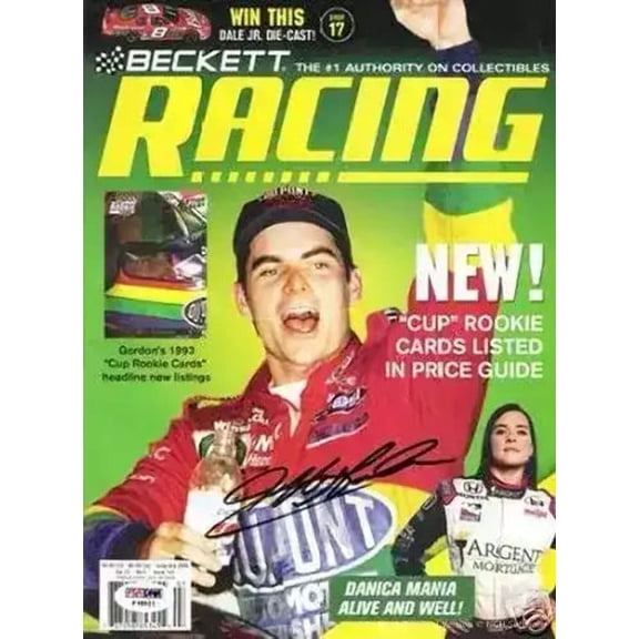 Jeff Gordon autographed 2006 Beckett Racing magazine PSA/DNA