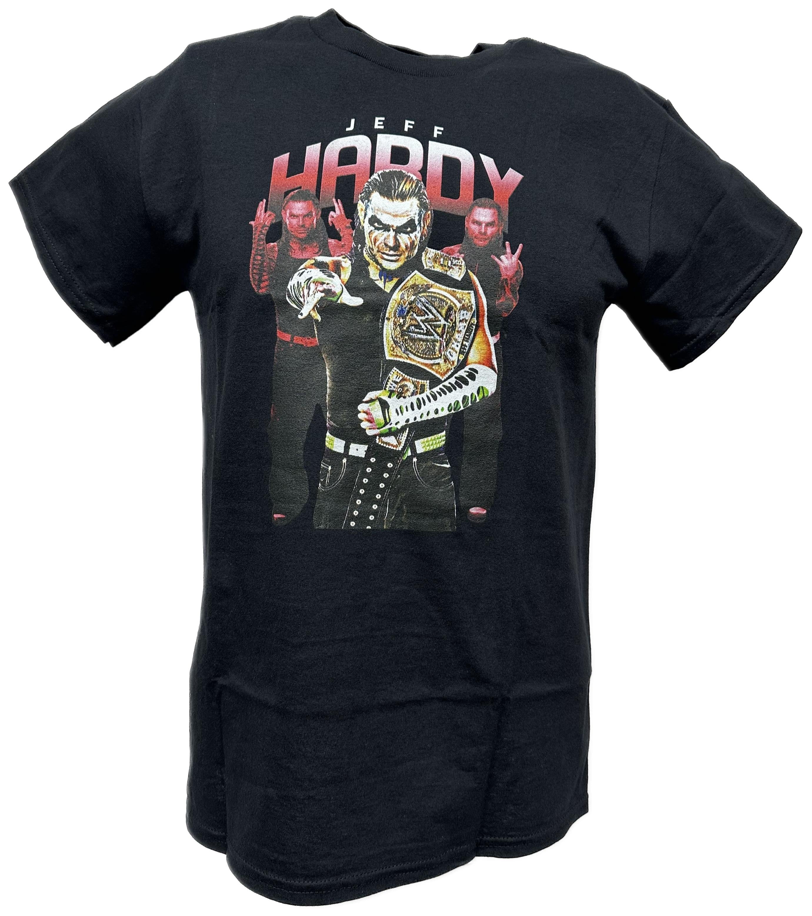 Jeff Hardy Championship Belt Painted Face Mens Black T-shirt - Walmart.com