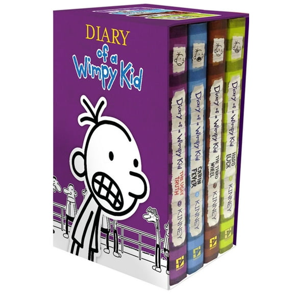 Diary of a Wimpy Kid Box of Books 5-8 Hardcover Gift Set: Ugly Truth, Cabin Fever, the Third Wheel, Hard Luck (Hardcover)