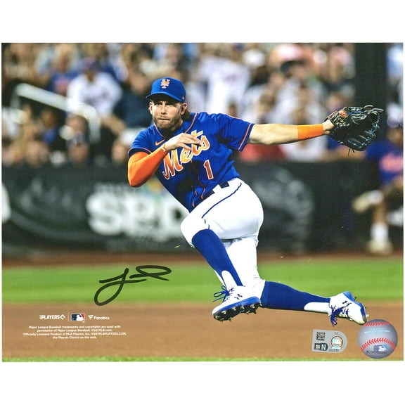 Jeff McNeil New York Mets Autographed 8" x 10" Jump Throw Photograph - Fanatics Authentic Certified