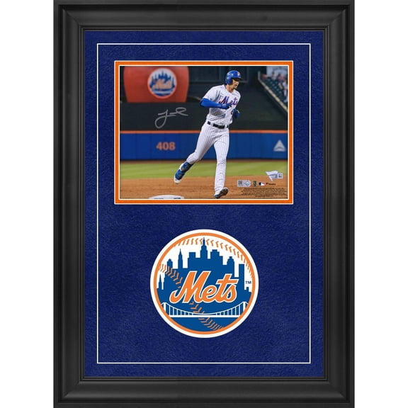 Jeff McNeil New York Mets Deluxe Framed Autographed 8" x 10" Apple Photograph - Fanatics Authentic Certified