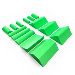Jeff Did It - Micro RC Buggy / Truck Jumps, Ramps & Whoops Set Bright Green - Perfect for Team Losi Micro Series, RC28s and Micro RCs - Made in the USA