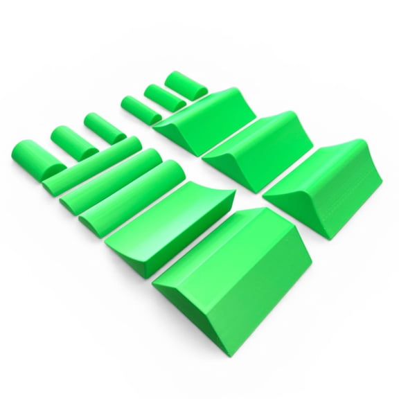 Jeff Did It - Micro RC Buggy / Truck Jumps, Ramps & Whoops Set Bright Green - Perfect for Team Losi Micro Series, RC28s and Micro RCs - Made in the USA