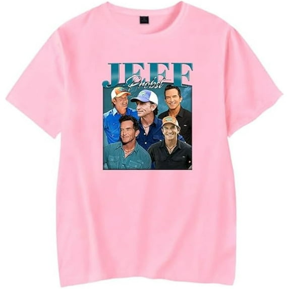 Jeff Probst Merch T-shirt - Vintage 90s Print Casual Short Sleeves Unisex Street Tops
