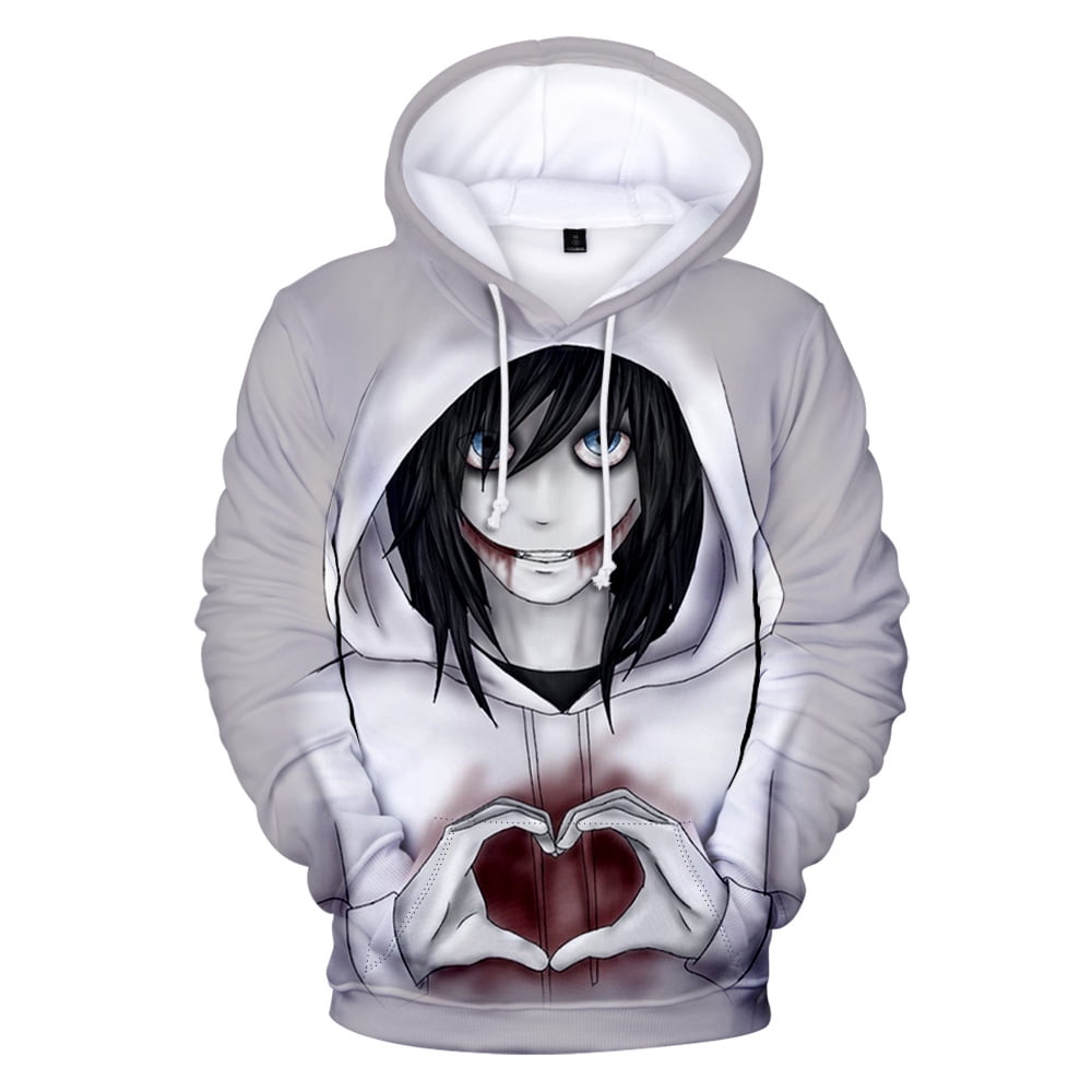 Jeff The Killer Hoodie Cosplay 3D Sweatshirt Men Women Pullover Casual Longsleeve