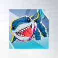 thumbnail image 1 of Jeff The Landshark – The Cutest Little Shark Buddy! Poster Wall Art, Modern Wall Decor For Living Room Bedroom, 24x24 UNFRAMED, 1 of 3