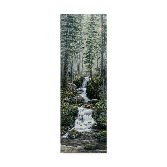 Jeff Tift 'Cascade Wolves' Canvas Art