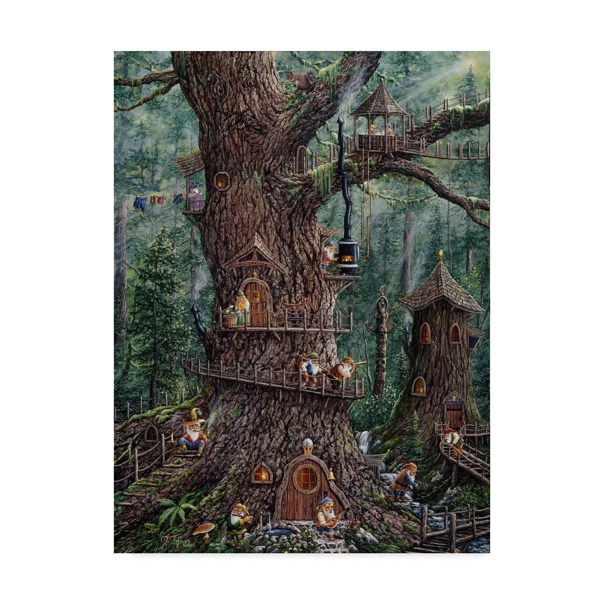 Jeff Tift 'Gnomes Sweet Home' Canvas Art