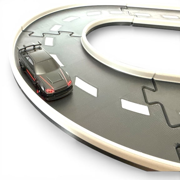 Jeff Did It - nano RC Figure 8 2 Lane Track Set - 3 Color - Compatible with HPI nano RC's also Hot Wheels, Match Box and 1/64 Scale Cars and Trucks - Designed and Manufactured in the USA!