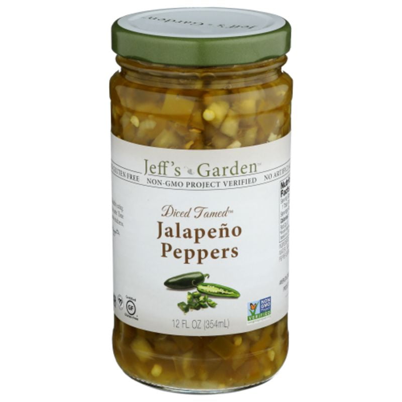 Jeff's Garden Diced Tamed Jalapeno Peppers 12 fl oz