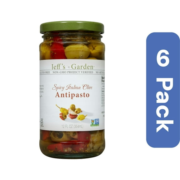 Jeff's Garden Italian Olive Antipasto 12 oz (Pack Of 6)
