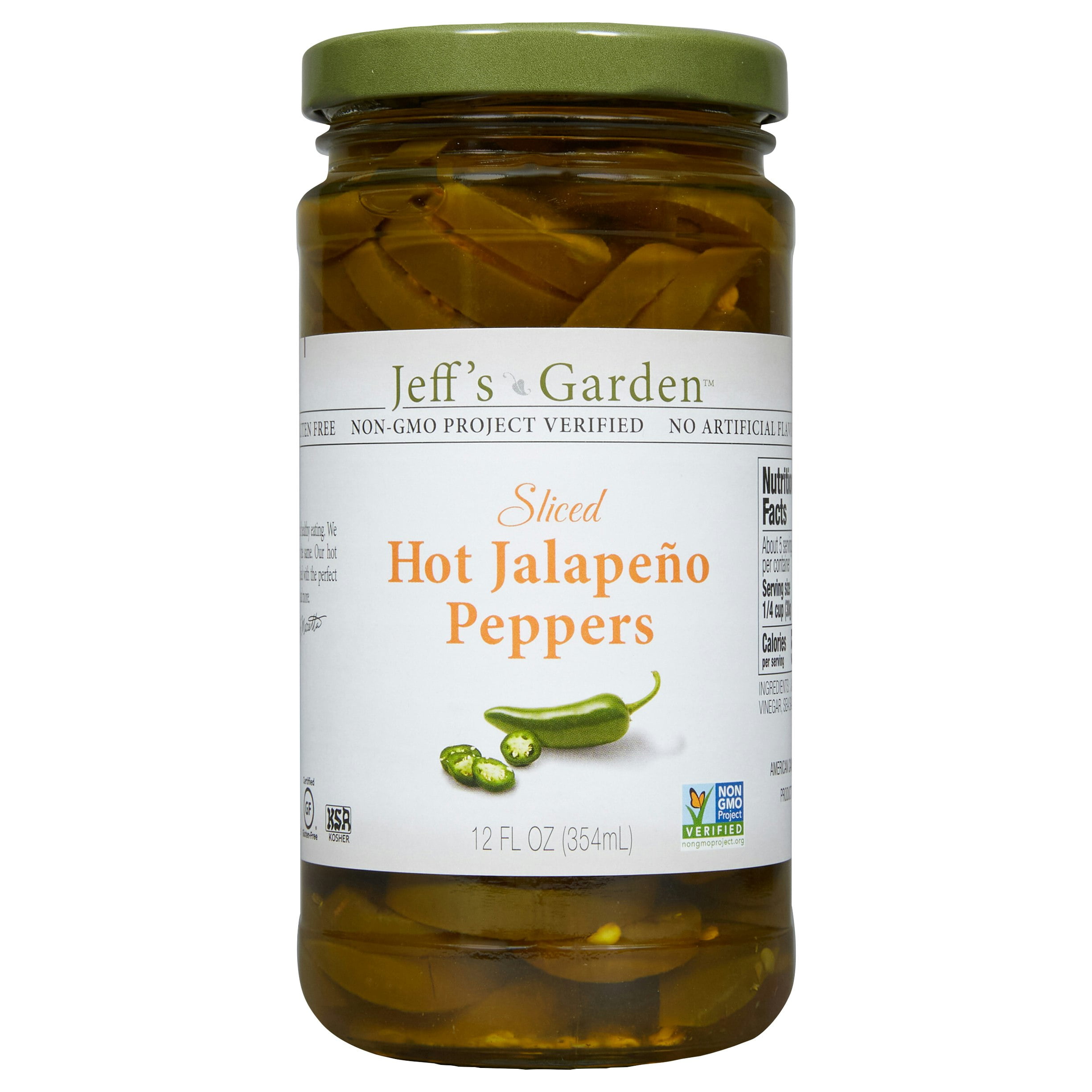 Jeff's Garden Peppers Jalapeno Hot Sliced 12 oz (Pack Of 6)