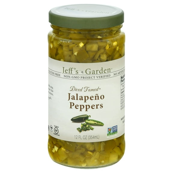 (Pack Of 12) Jeff'S Garden Tamed Diced Jalapeno Pepper 12 Oz