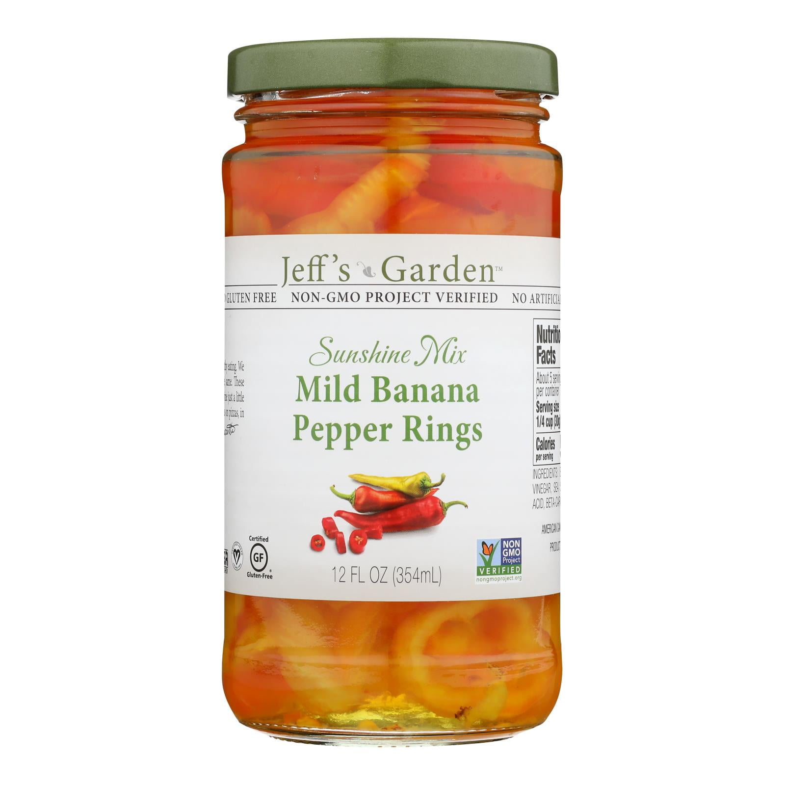 Banana Pepper - Mild - Sliced - Case of 6 - 12 fl oz