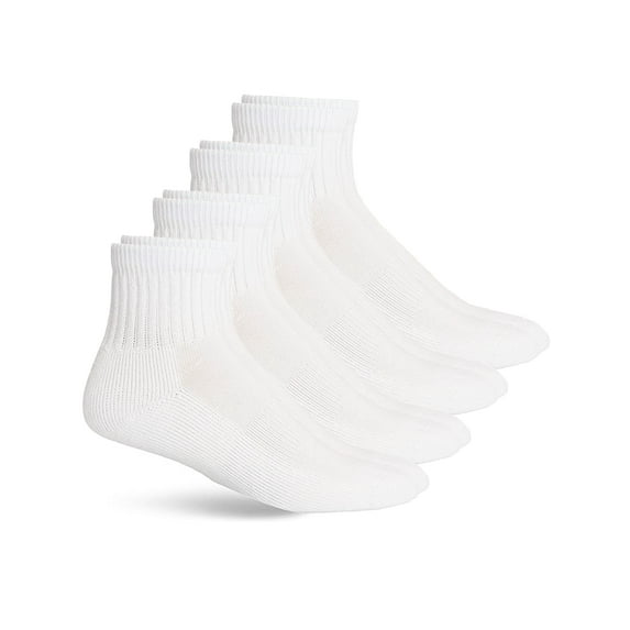 Jefferies, Adult Mens, 4-Pack Moisture Wicking Mid Quarter Socks, Sizes 10-13