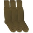 thumbnail image 1 of Jefferies Men's Women's Ribbed Cushion Outdoor Crew Boot Socks 3 Pair Pack, 1 of 4