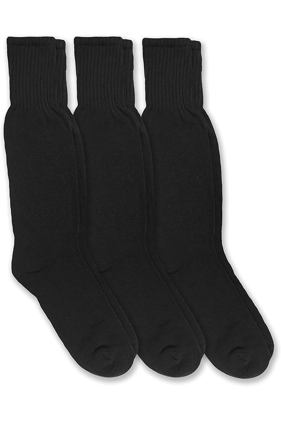 Jefferies Men's Women's Ribbed Cushion Outdoor Crew Boot Socks 3 Pair Pack