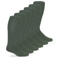 thumbnail image 1 of Jefferies Military Mens Socks, Merino Wool Combat Boot Cushion Over the Calf Socks, 6 Pair, 1 of 6