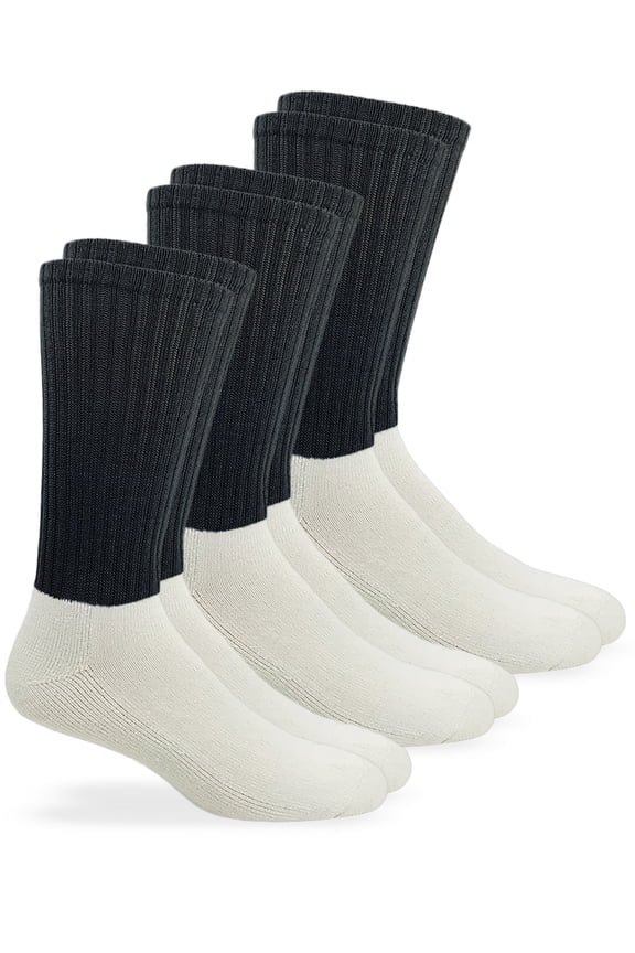, Adult Mens, 3-Pack Anti Odor Crew Boot Socks, Sizes 5-8, 9-11, and 10-13