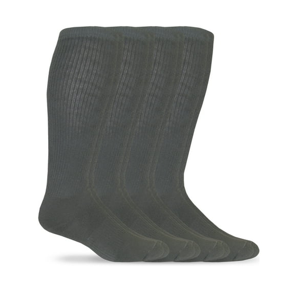 Jefferies Socks, Adult Mens, 4-Pack Merino Wool Calf Crew Socks, Sizes 10-13