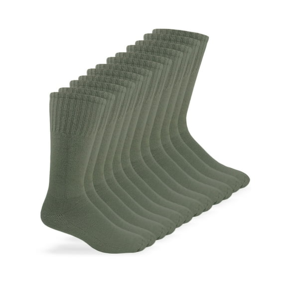 Jefferies Socks, Adult Mens, 6-Pack Rib Top Crew Boot Socks, Sizes 10-13