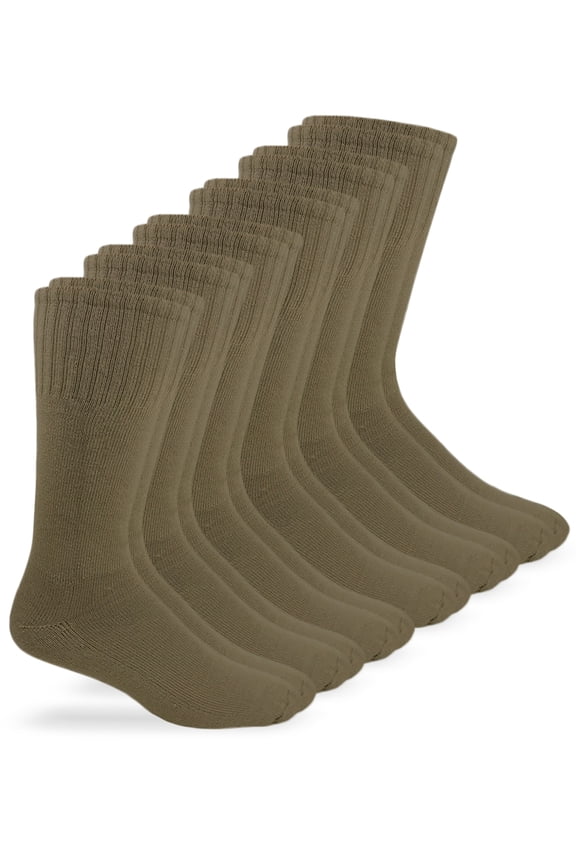 , Adult Mens, 6-Pack Rib Top Crew Boot Socks, Sizes 10-13
