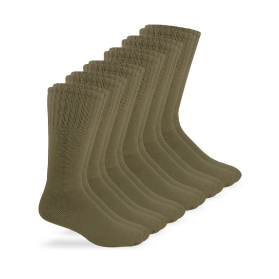 Jefferies Socks, Adult Mens, 6-Pack Rib Top Crew Boot Socks, Sizes 10-13