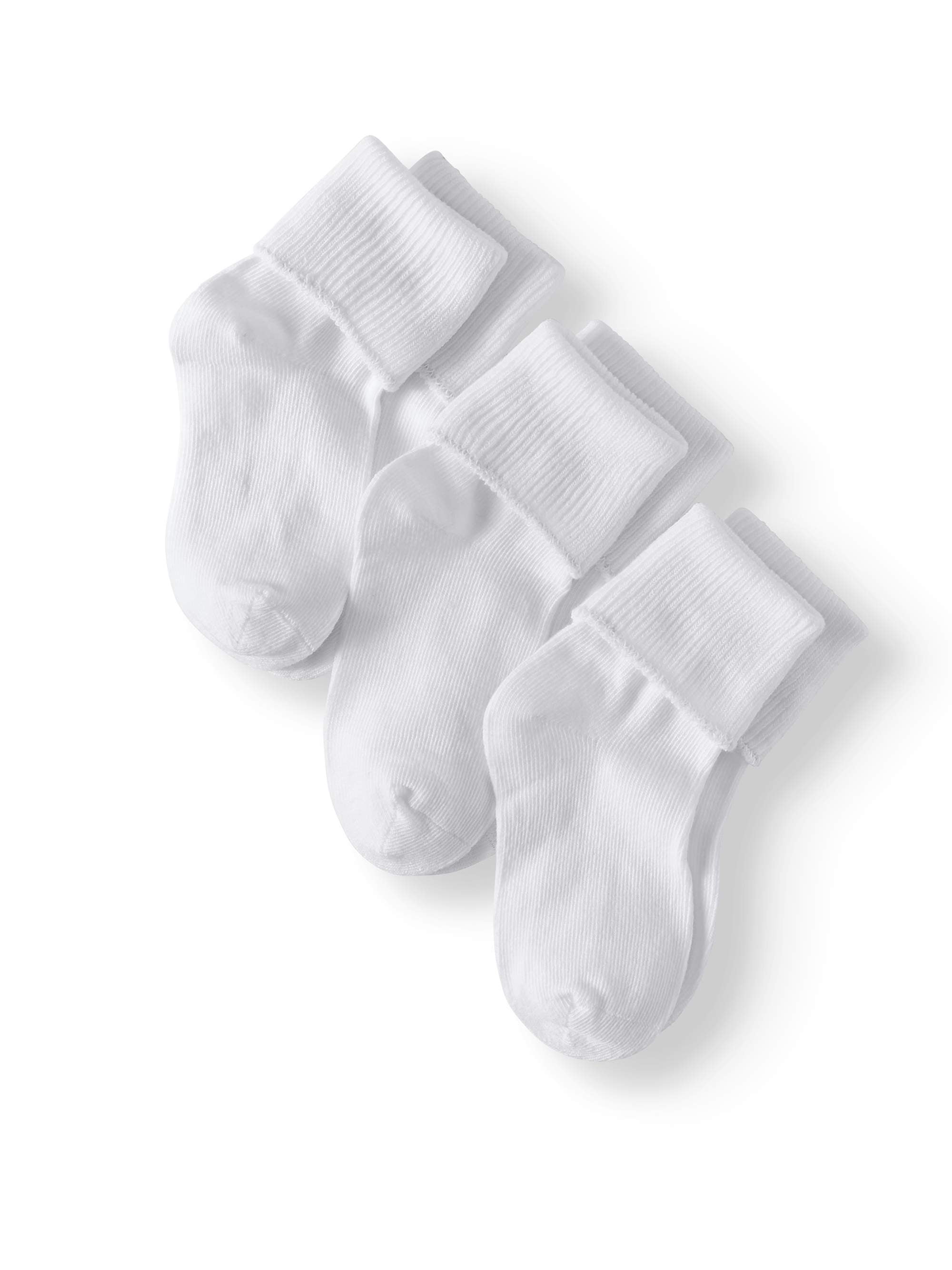 Jefferies Socks Baby Boys and Baby Girls Smooth Toe Cotton Turn Cuff ...