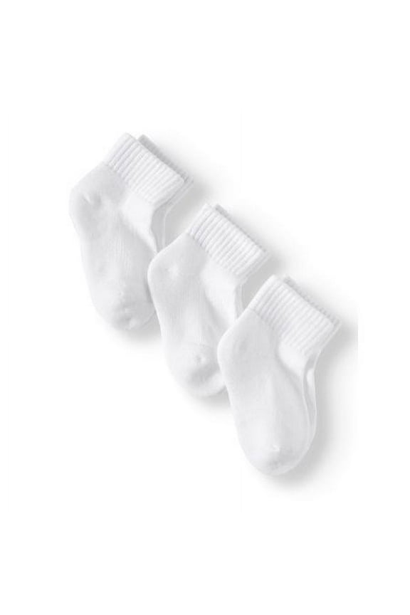 Baby Boys and Baby Girls Smooth Toe Half Cushion Sport Quarter Socks, 3-Pack