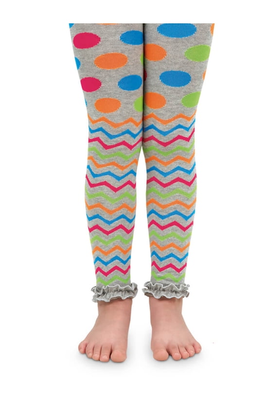 Girls Baby Ruffle Stripe Chevron Dot Pattern Cotton Tights 1 Pack
