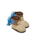 thumbnail image 1 of Jefferies Socks Baby Girls Boys Socks Hand Crochet Cowboy Boot Crib Shoe Booties, 1 Pair, 1 of 2