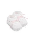 thumbnail image 1 of Jefferies Socks Baby Girls Boys Socks Hand Crochet Ribbon Crib Shoe Booties, 1 Pair, 1 of 2