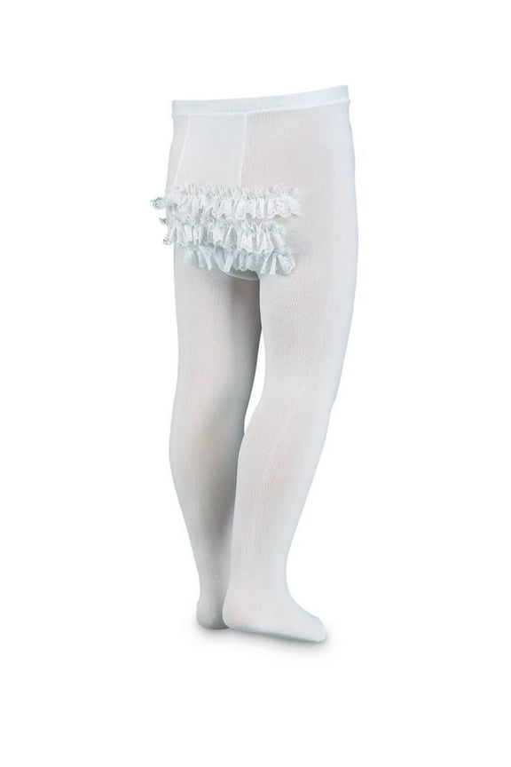 Baby Girls Ruffle Lace Rhumba Microfiber Nylon Tights 1 Pack