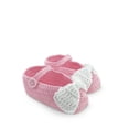thumbnail image 1 of Jefferies Socks Baby Girls Socks Hand Crochet Bow Crib Shoe Booties, 1 Pair, 1 of 2